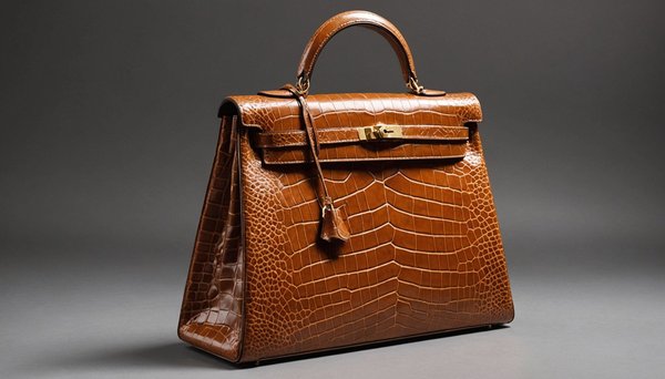 Sac Hermès Kelly 32 : Élégance vintage en crocodile cognac