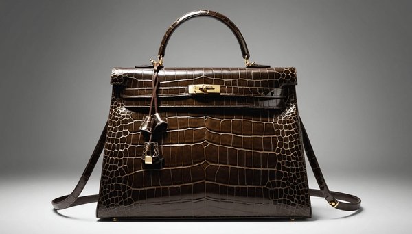 Sac crocodile cognac hermès kelly 32 : style vintage raffiné